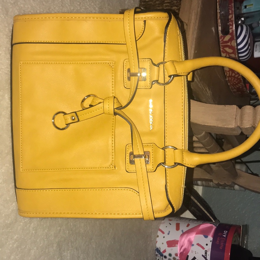 Big Buddha purse, mustard color
